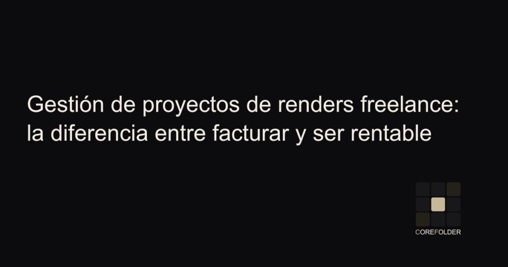 Gestion de proyectos de renders freelance